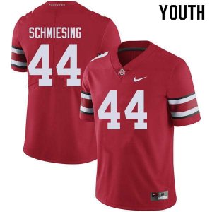 Youth Ohio State Buckeyes #44 Ben Schmiesing Red Nike NCAA College Football Jersey Athletic DXG3144AW